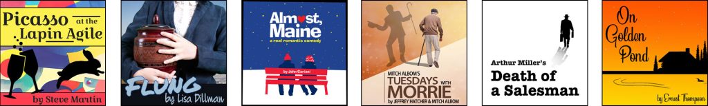 Logos of KMP shows nominated for BroadwayWorld Milwaukee Awards