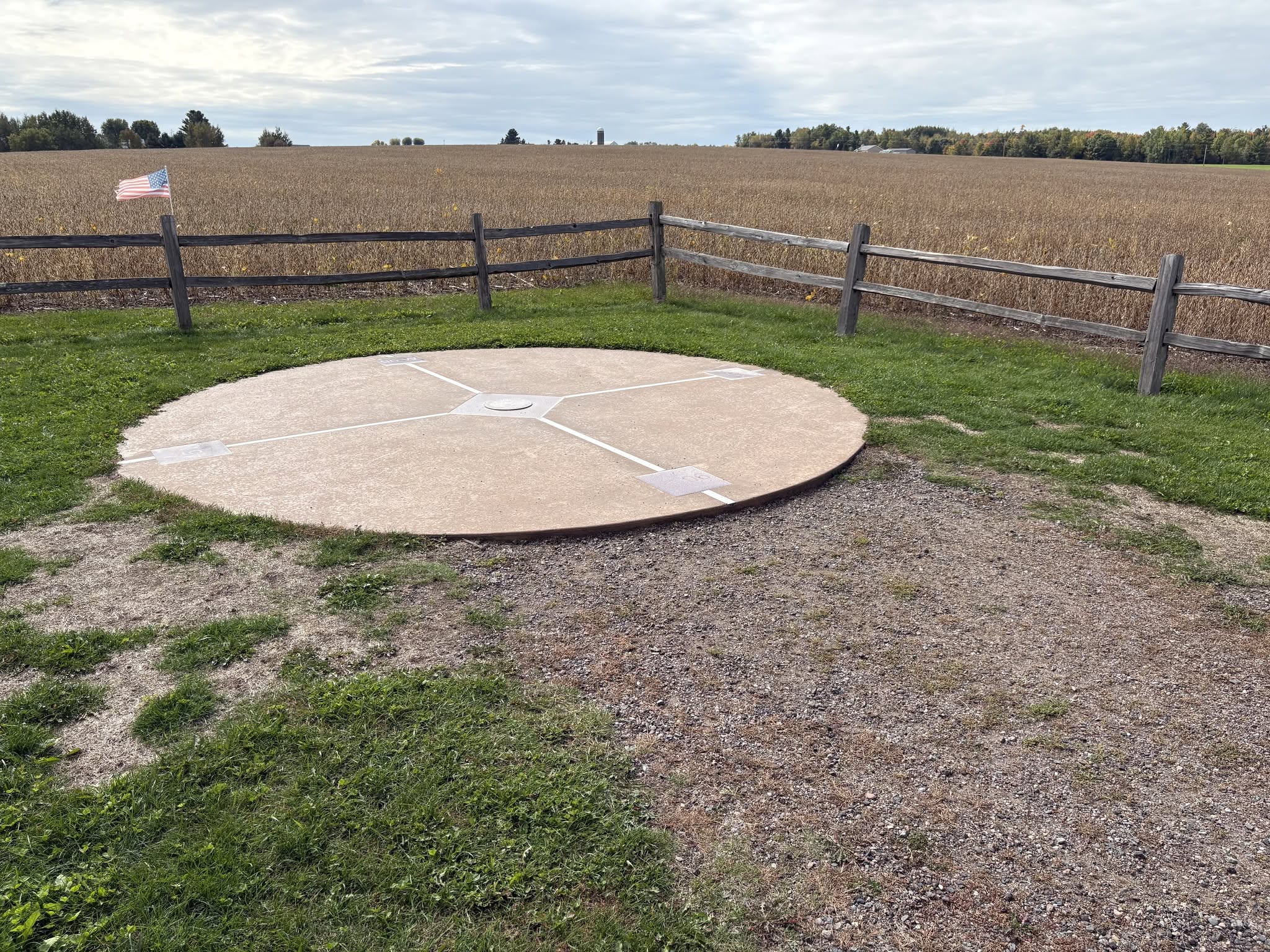 The center of the northern half of the western hemisphere, in Wisconsin, the setting for the play Confluence by Rebecca Richards